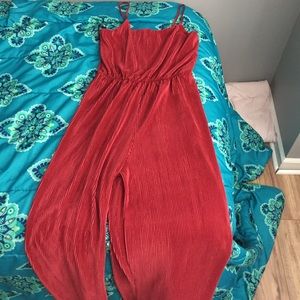red jumpsuit
